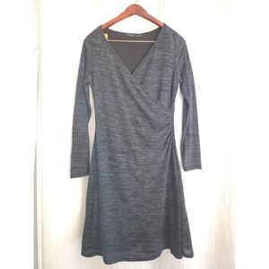 prana long sleeve dress PrAna Women's Long Sleeve A-Line Dress, Blue, Size Small